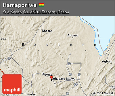 Shaded Relief Map of Hamaporiwa