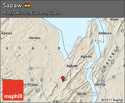 Shaded Relief Map of Sapaw