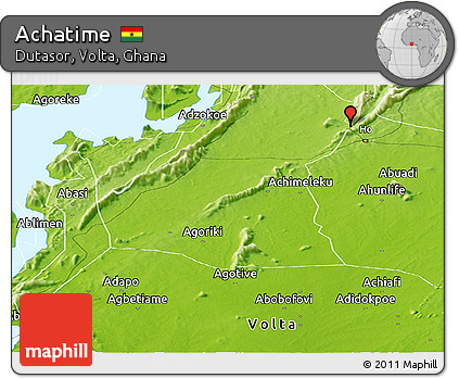 Physical Panoramic Map of Achatime