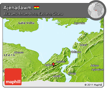 Physical Panoramic Map of Ajenadawm