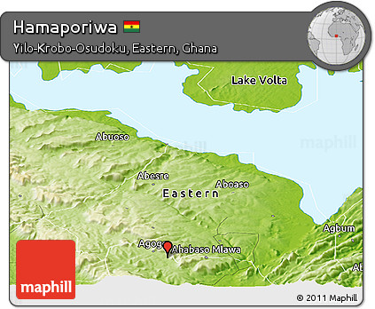 Physical Panoramic Map of Hamaporiwa