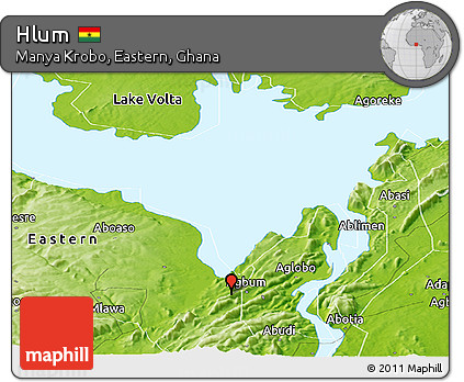 Physical Panoramic Map of Hlum