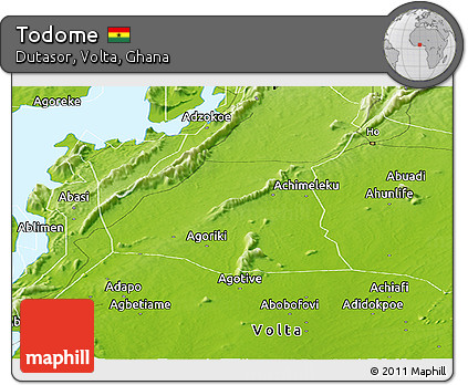 Physical Panoramic Map of Todome