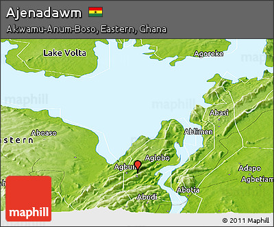 Physical Panoramic Map of Ajenadawm