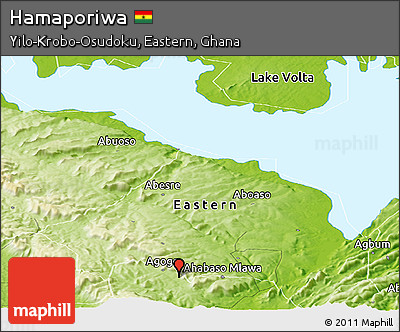 Physical Panoramic Map of Hamaporiwa