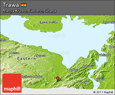 Physical Panoramic Map of Trawa