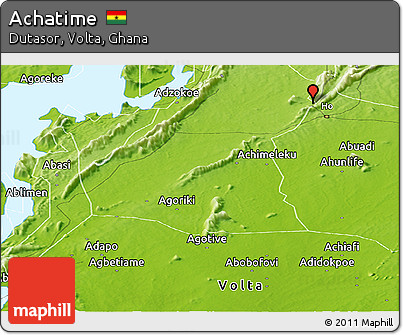 Physical Panoramic Map of Achatime