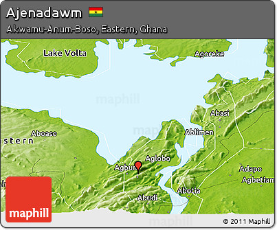 Physical Panoramic Map of Ajenadawm
