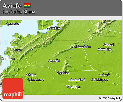 Physical Panoramic Map of Aviefe
