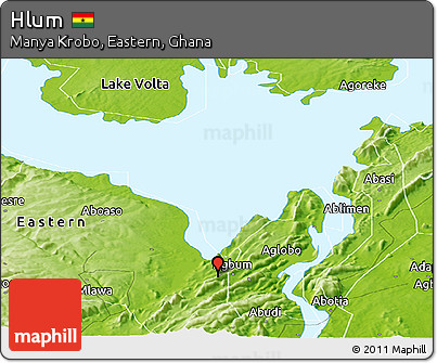 Physical Panoramic Map of Hlum
