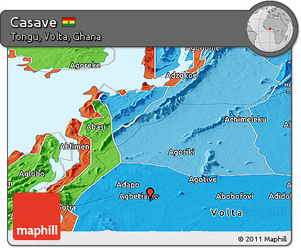 Political Panoramic Map of Casave
