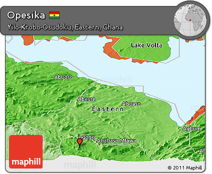 Political Panoramic Map of Opesika