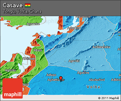 Political Panoramic Map of Casave