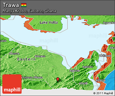 Political Panoramic Map of Trawa