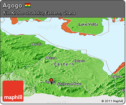 Political Panoramic Map of Agogo