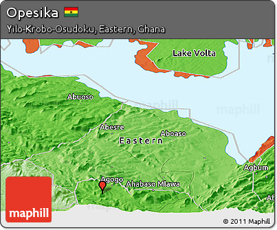 Political Panoramic Map of Opesika