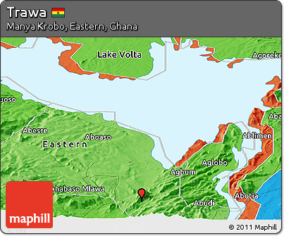 Political Panoramic Map of Trawa