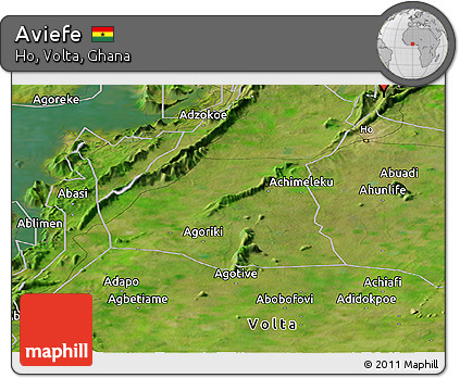 Satellite Panoramic Map of Aviefe
