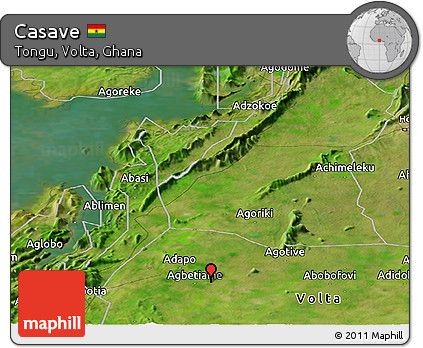 Satellite Panoramic Map of Casave