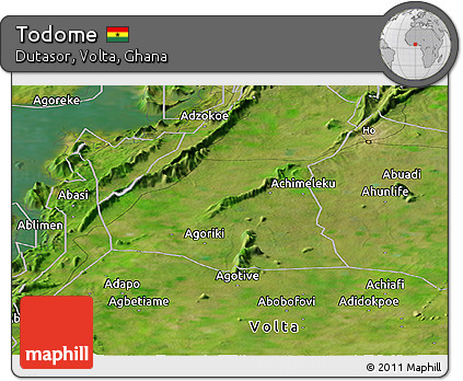 Satellite Panoramic Map of Todome