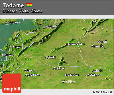 Satellite Panoramic Map of Todome