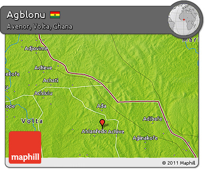 Physical 3D Map of Agblonu