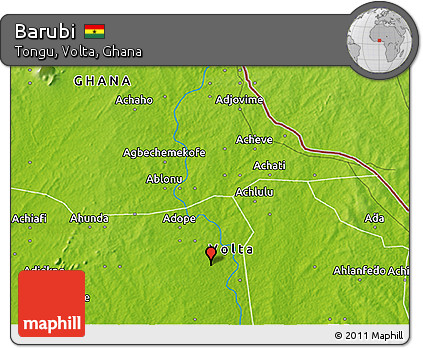 Physical 3D Map of Barubi