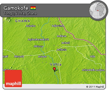 Physical 3D Map of Gamokofe