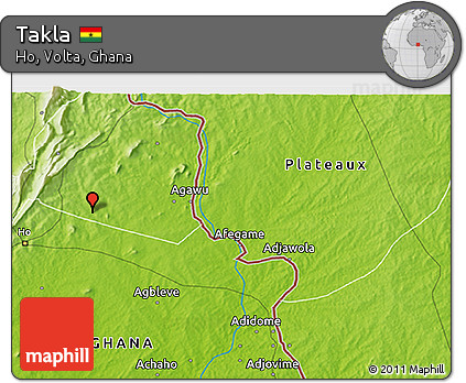 Physical 3D Map of Takla