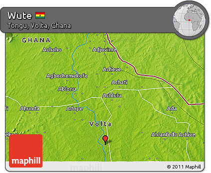 Physical 3D Map of Wute