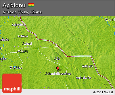 Physical 3D Map of Agblonu
