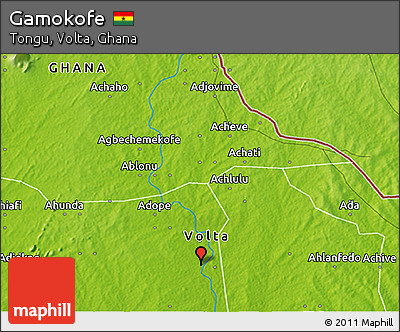 Physical 3D Map of Gamokofe