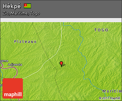Physical 3D Map of Hékpé