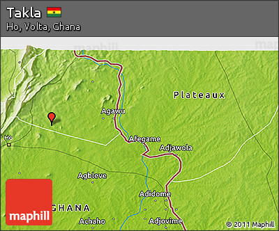 Physical 3D Map of Takla