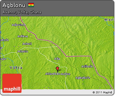 Physical 3D Map of Agblonu