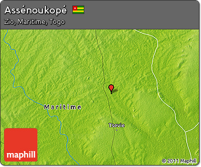 Physical 3D Map of Assénoukopé