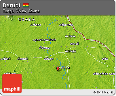 Physical 3D Map of Barubi