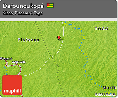 Physical 3D Map of Dafounoukopé