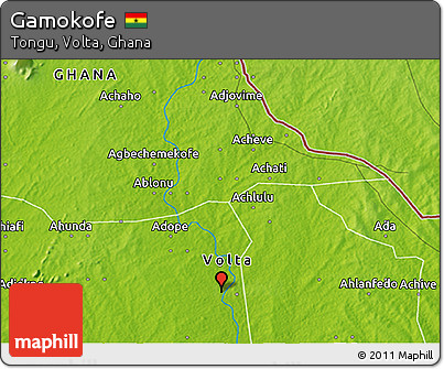Physical 3D Map of Gamokofe
