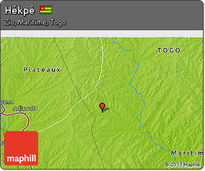 Physical 3D Map of Hékpé