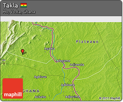 Physical 3D Map of Takla