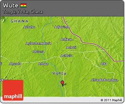 Physical 3D Map of Wute