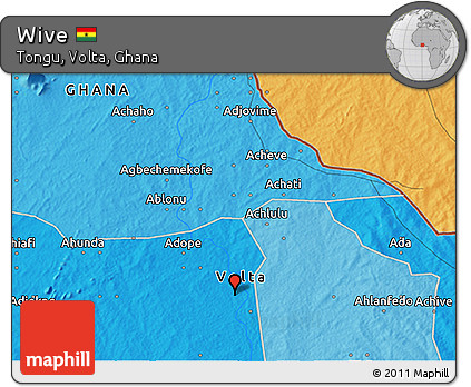 Political 3D Map of Wive
