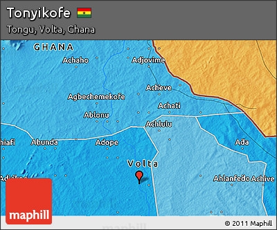 Political 3D Map of Tonyikofe