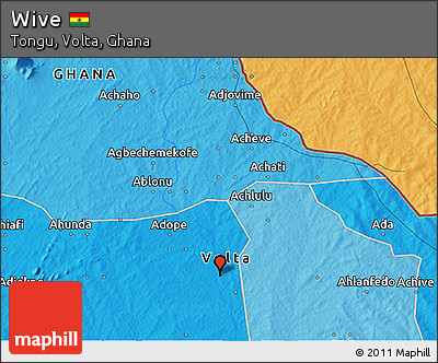 Political 3D Map of Wive