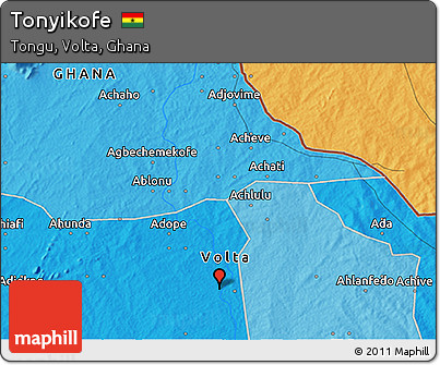 Political 3D Map of Tonyikofe