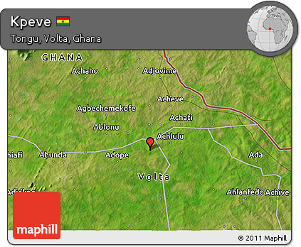 Satellite 3D Map of Kpeve