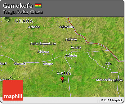 Satellite 3D Map of Gamokofe