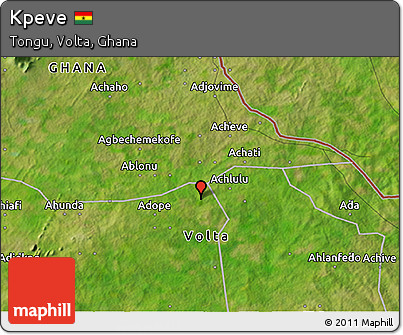 Satellite 3D Map of Kpeve