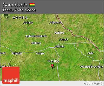 Satellite 3D Map of Gamokofe